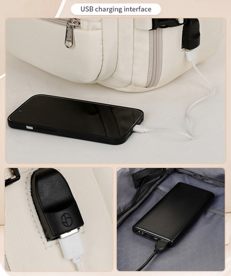 Mochila de gran capacidad para mujeres y hombres, con múltiples bolsillos y cremalleras