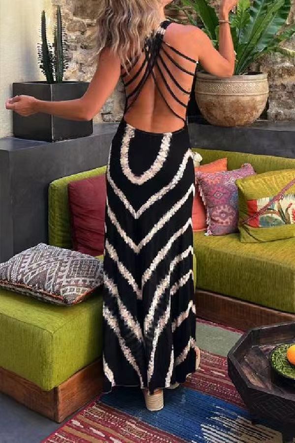 Women's Summer Sling Backless Dress
