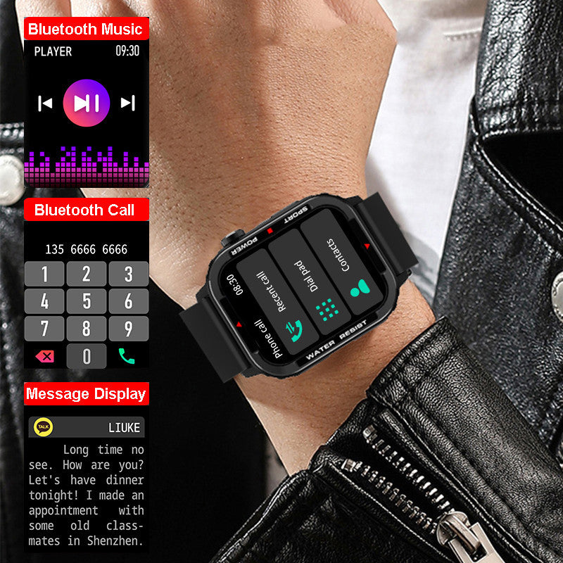 Bluetooth Sport Smartwatch Blutdruck Blut Sauerstoff Überwachung