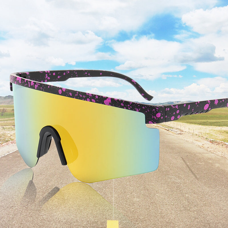 New Outdoor Large Frame Siamese Unisex Sunglasses