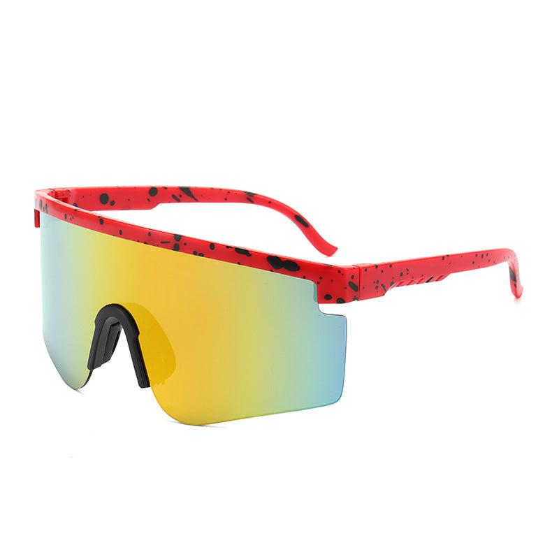 New Outdoor Large Frame Siamese Unisex Sunglasses