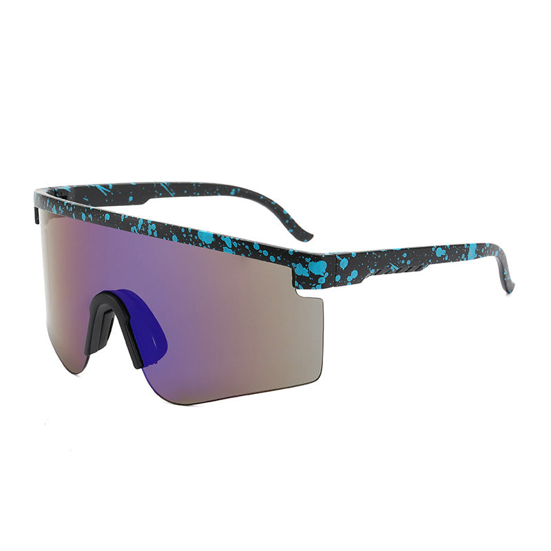 New Outdoor Large Frame Siamese Unisex Sunglasses