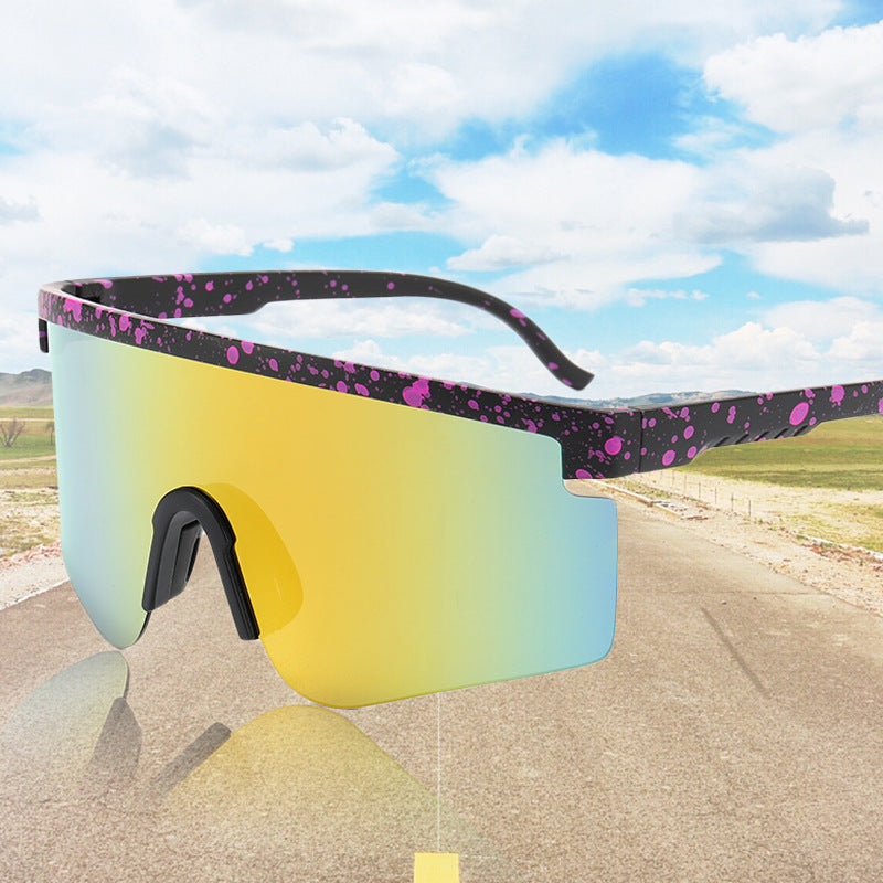 New Outdoor Large Frame Siamese Unisex Sunglasses