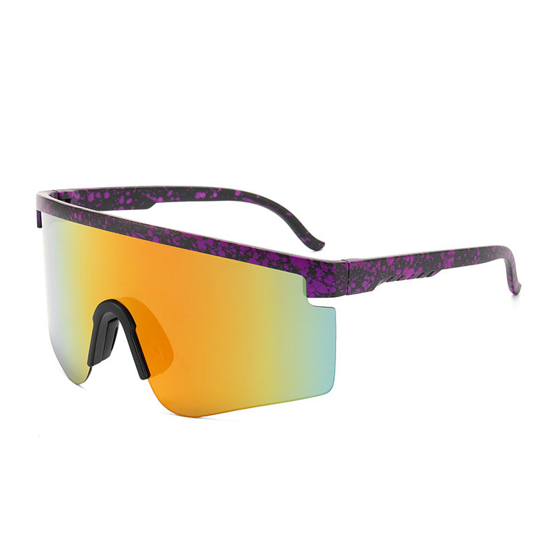 New Outdoor Large Frame Siamese Unisex Sunglasses