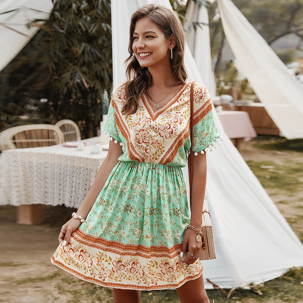 Vestido sexy de verano de alta gama.