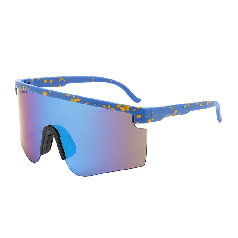 New Outdoor Large Frame Siamese Unisex Sunglasses