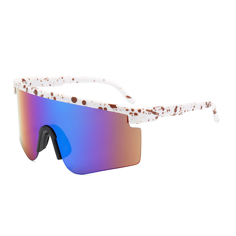 New Outdoor Large Frame Siamese Unisex Sunglasses