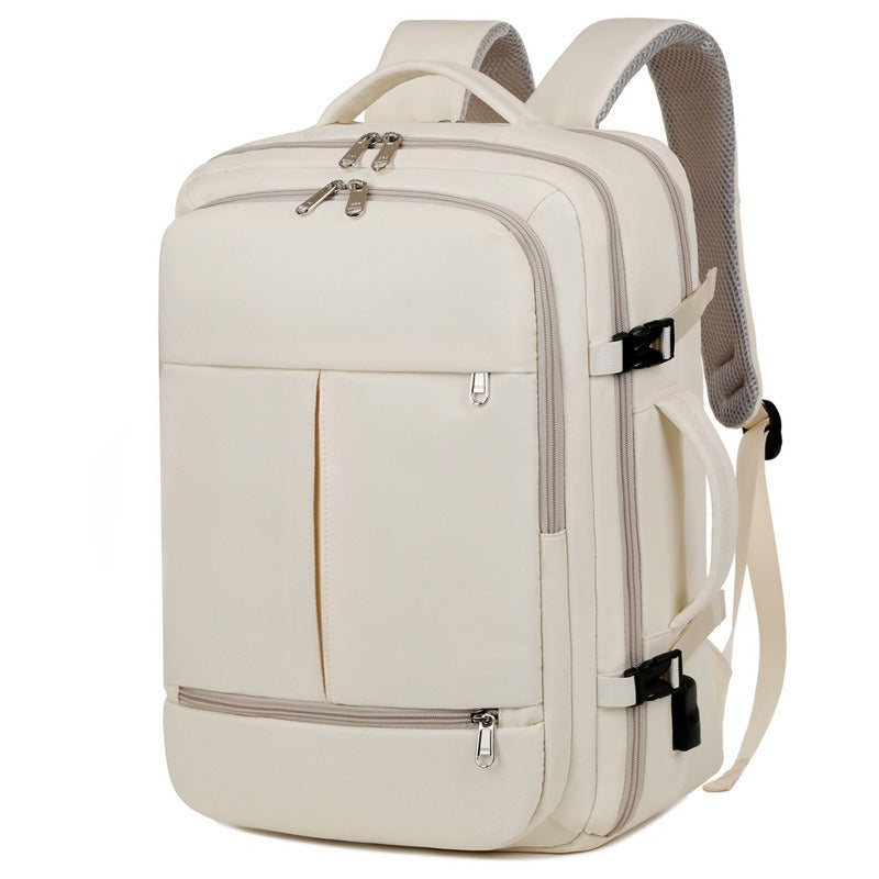 Mochila de gran capacidad para mujeres y hombres, con múltiples bolsillos y cremalleras