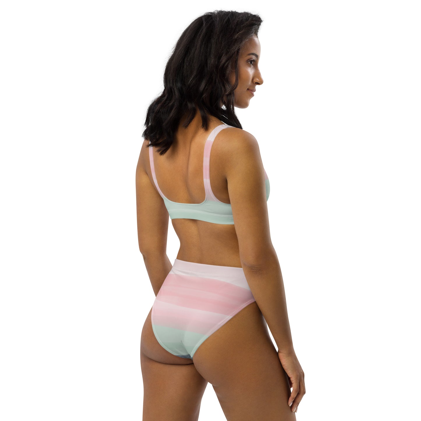 Bikini de cintura alta en material reciclado