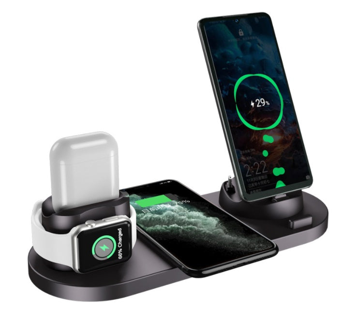 Wireless Charger For IPhone ,Pad , Watch 6 In 1 Charging Dock Station