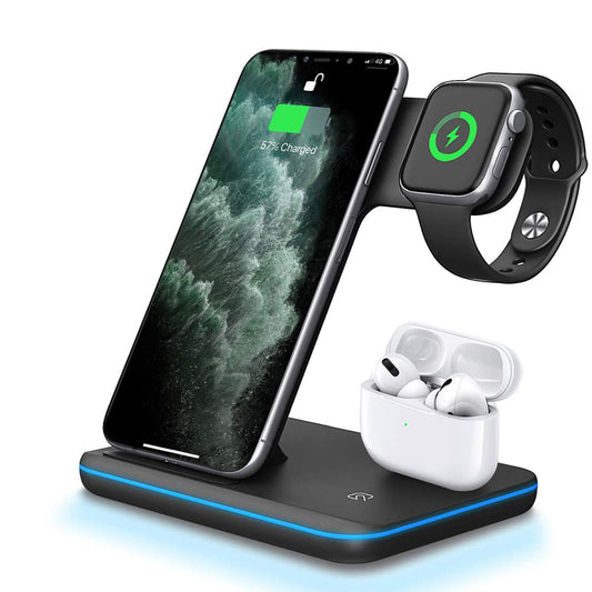 Compatible Mobile Phone Watch Earphone Wireless Charger 3 In 1