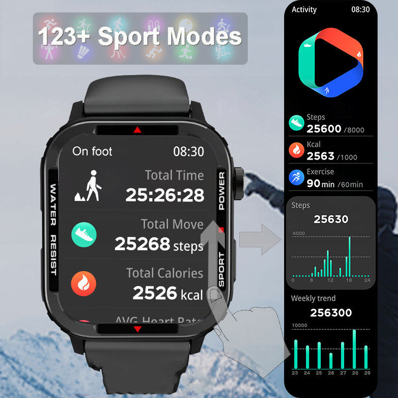 Bluetooth Sport Smartwatch Blutdruck Blut Sauerstoff Überwachung