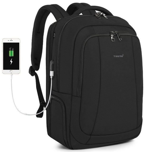 Anti Theft Nylon 27L Men 15.6 inch Laptop Backpacks