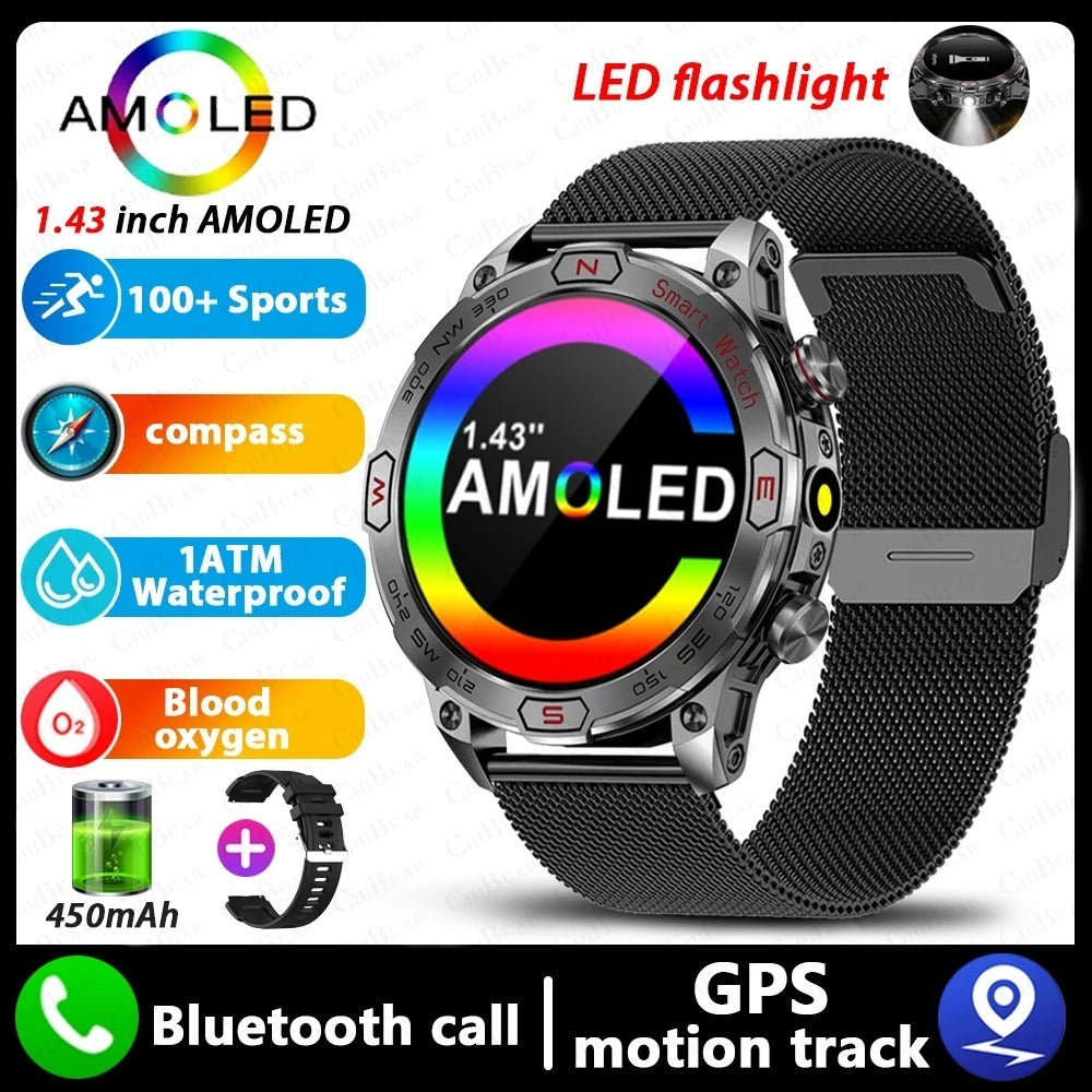 Reloj inteligente HD AMLOED Bluetooth que llama reloj deportivo