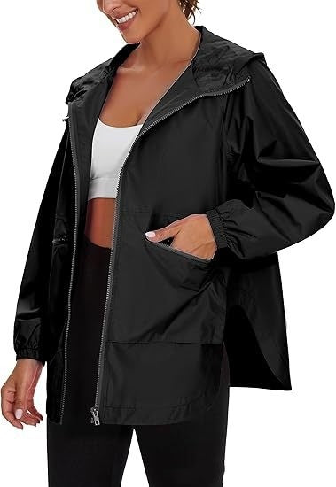 Long Sleeve Zipper Hooded Jacket Trench Coat