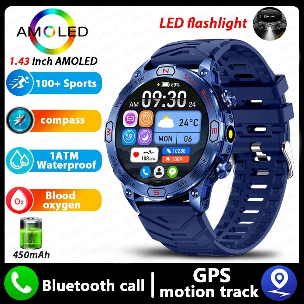 Reloj inteligente HD AMLOED Bluetooth que llama reloj deportivo