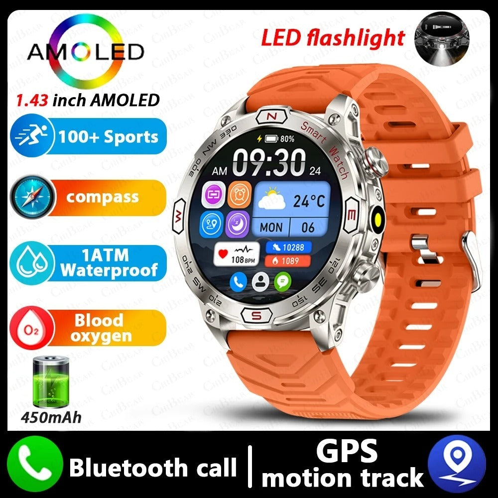 Reloj inteligente HD AMLOED Bluetooth que llama reloj deportivo