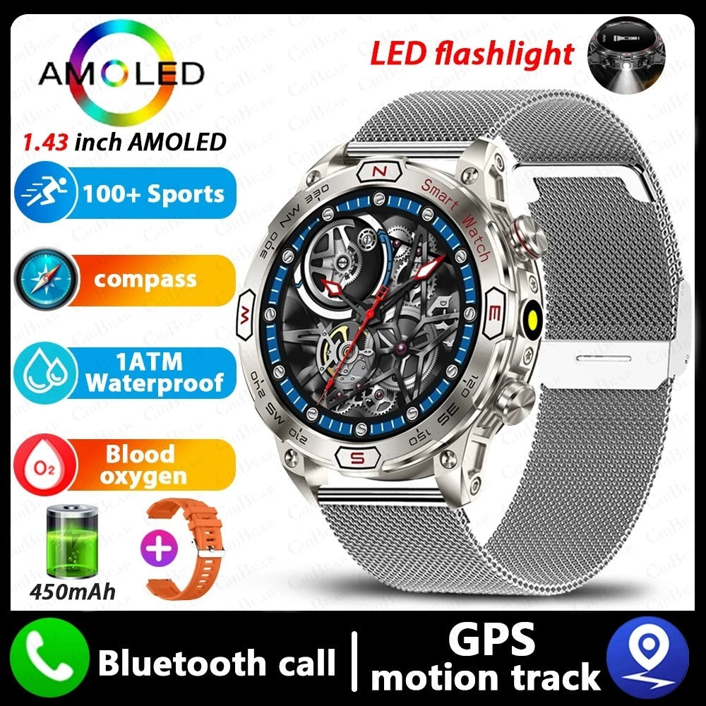 Reloj inteligente HD AMLOED Bluetooth que llama reloj deportivo