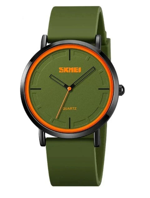 Unisex silicone strap quartz watch