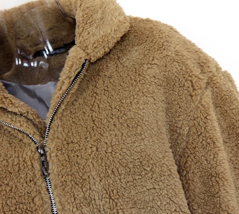 Zipper plush jacket