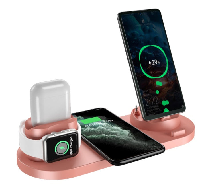 Wireless Charger For IPhone ,Pad , Watch 6 In 1 Charging Dock Station