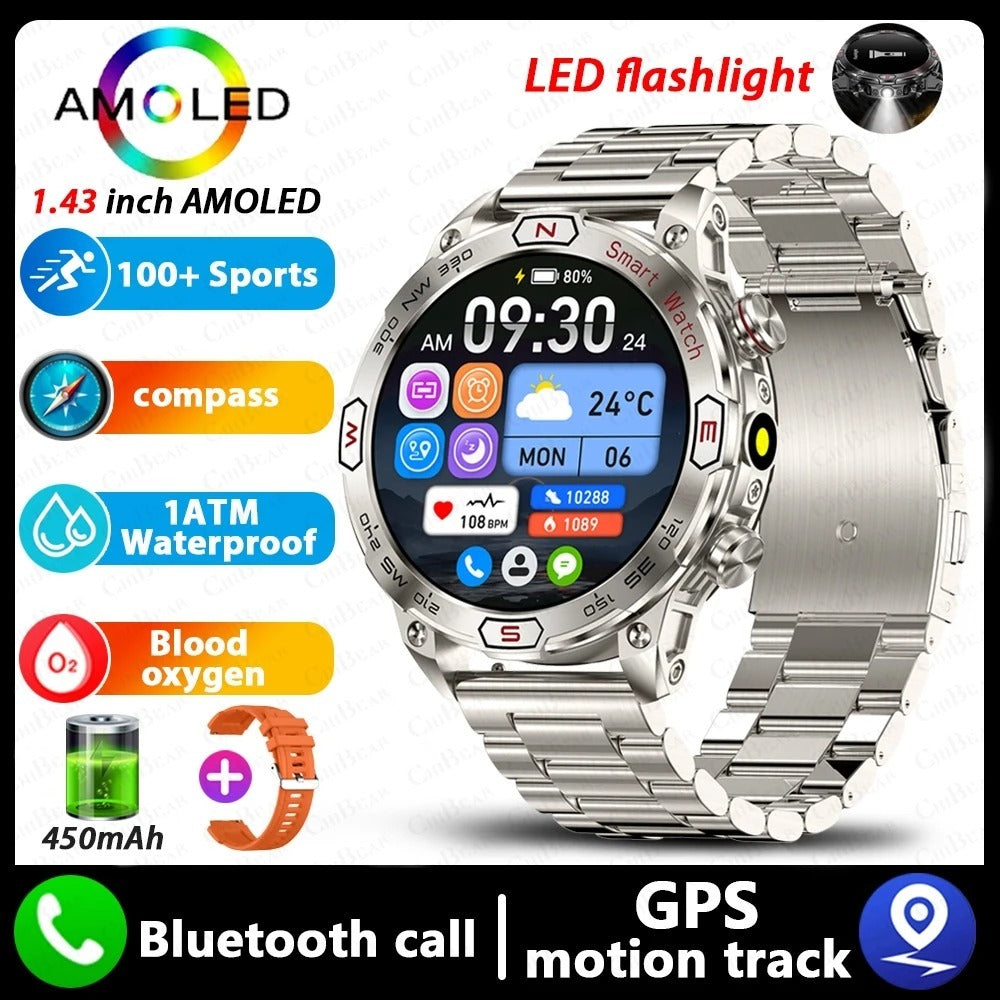 Reloj inteligente HD AMLOED Bluetooth que llama reloj deportivo