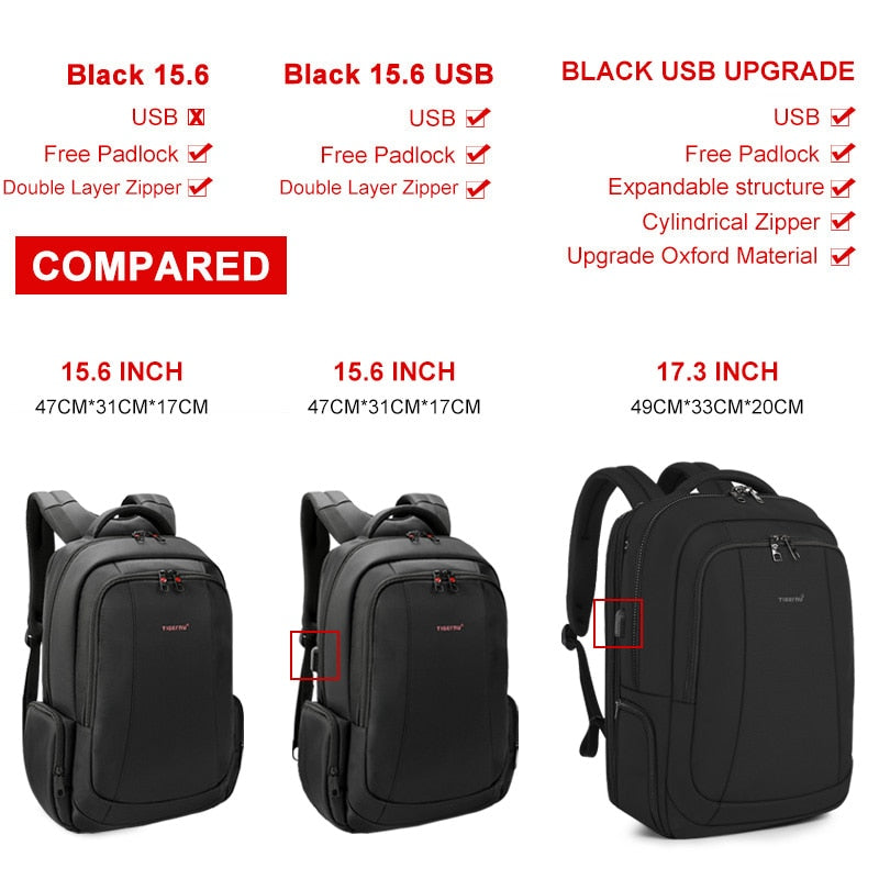 Anti Theft Nylon 27L Men 15.6 inch Laptop Backpacks