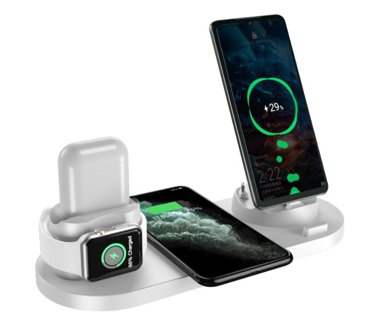 Wireless Charger For IPhone ,Pad , Watch 6 In 1 Charging Dock Station