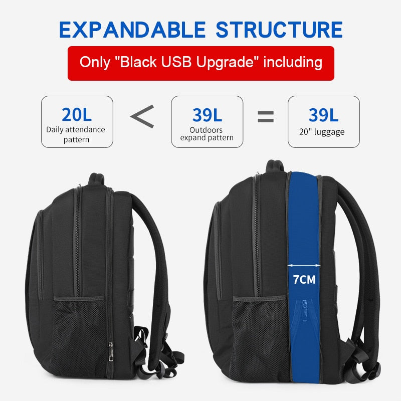 Anti Theft Nylon 27L Men 15.6 inch Laptop Backpacks