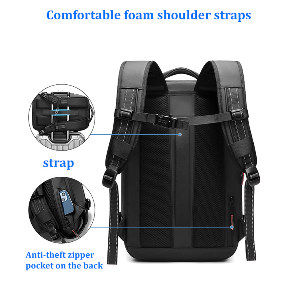 Expandable Waterproof Travel Backpacks Men Business Laptop