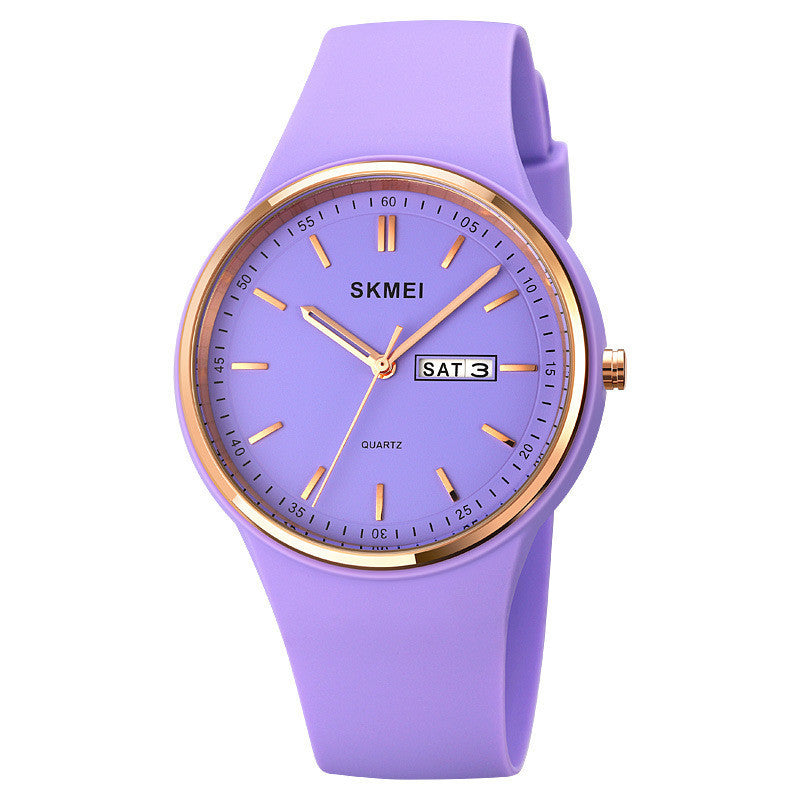 Reloj de cuarzo de silicona para mujer.