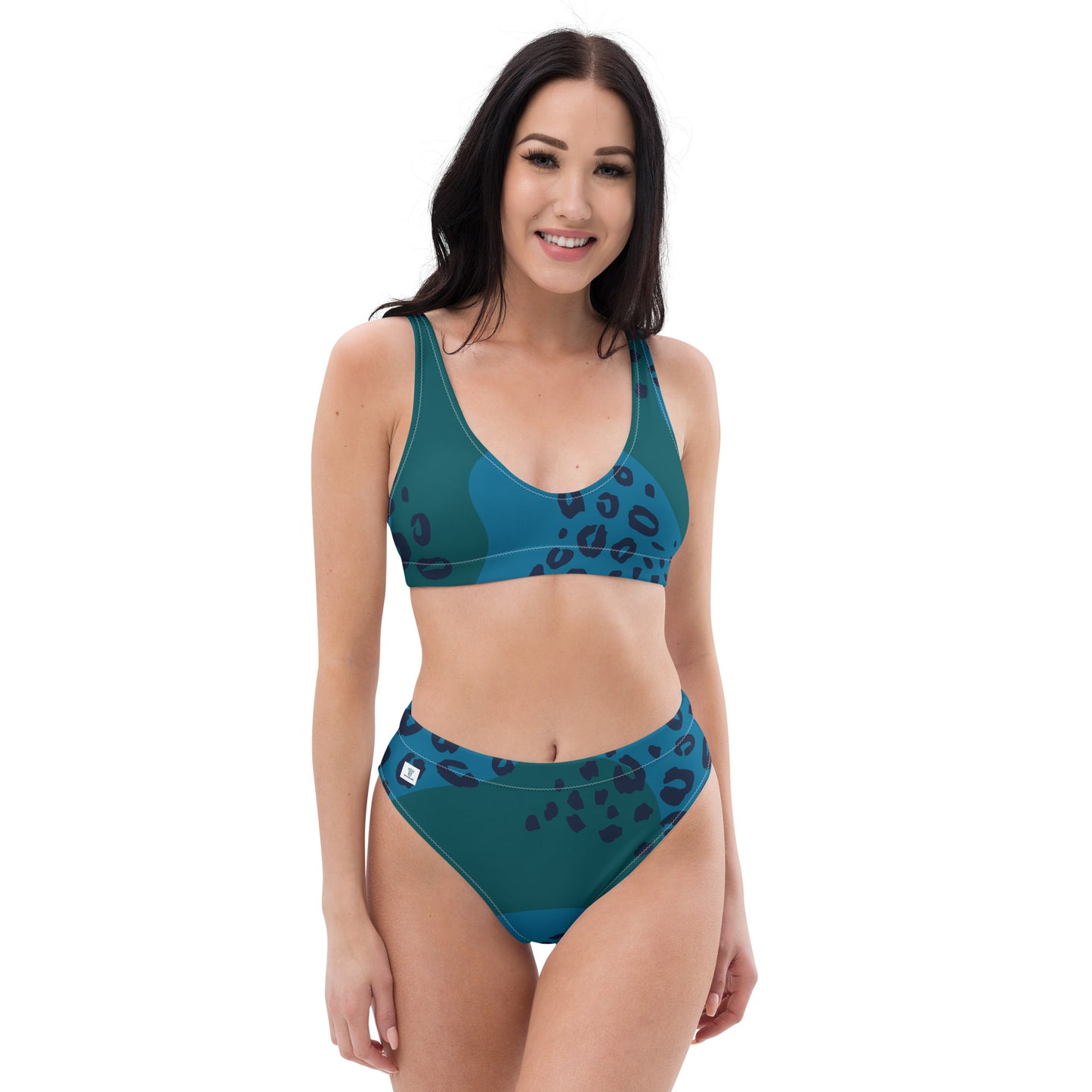 Recycled allover high waist bikini