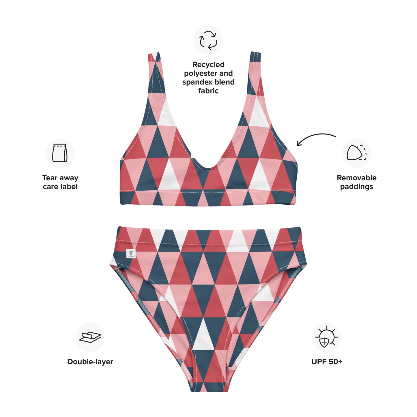 Bikini de cintura alta en material reciclado