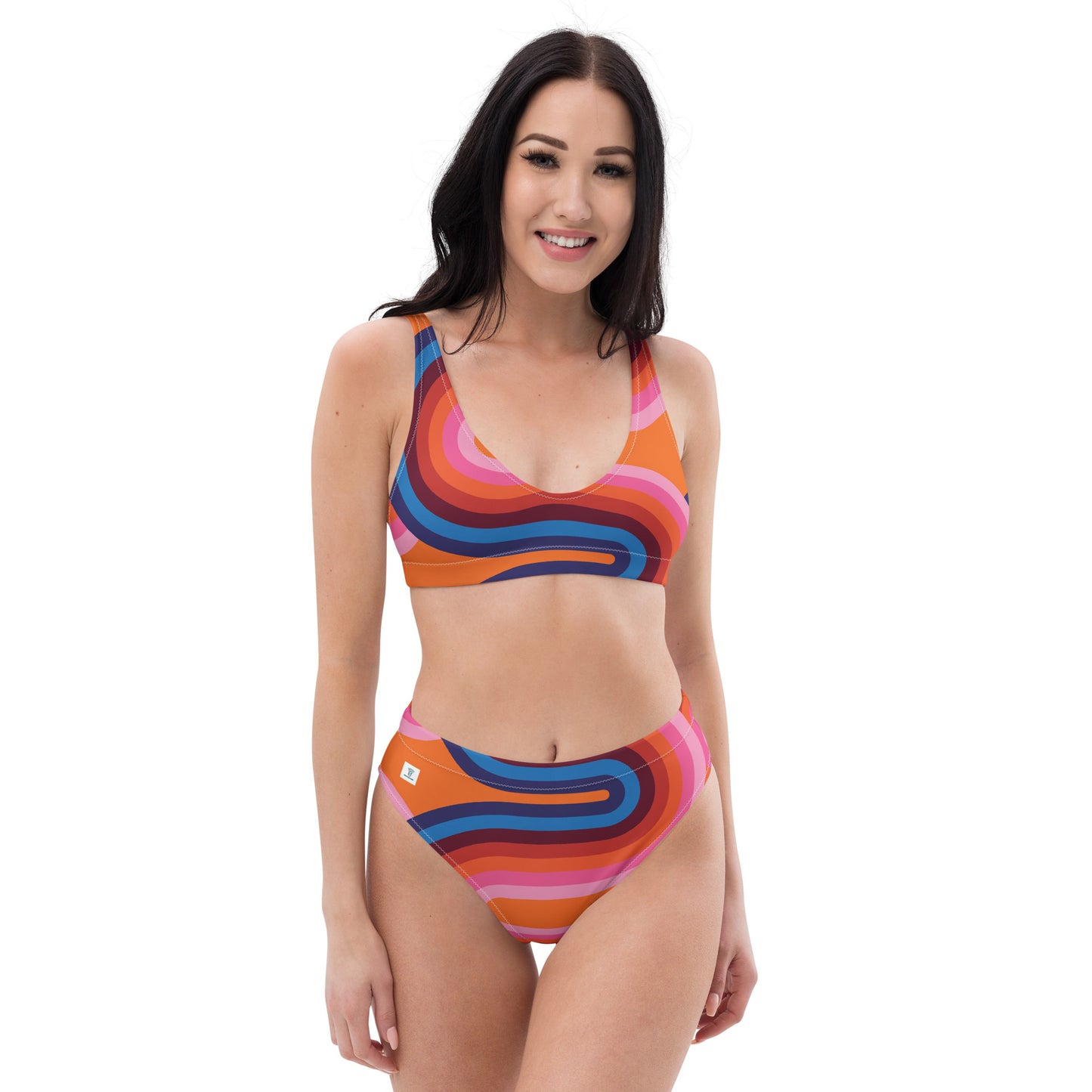 Recycled allover high waist bikini