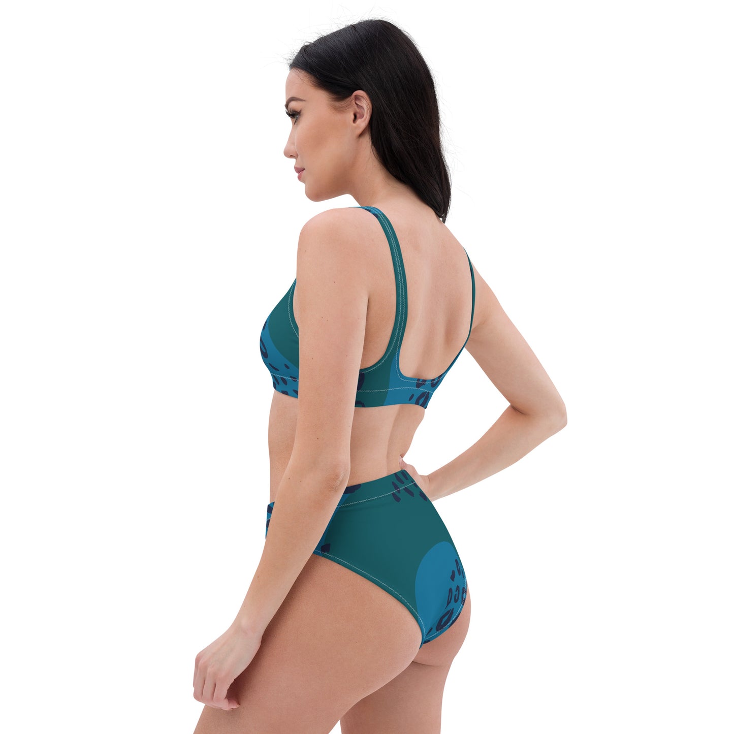 Recycled allover high waist bikini