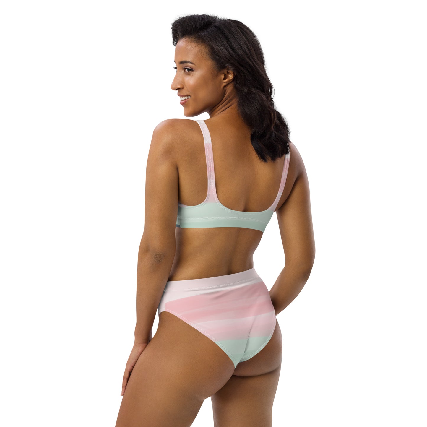 Recycled allover high waist bikini