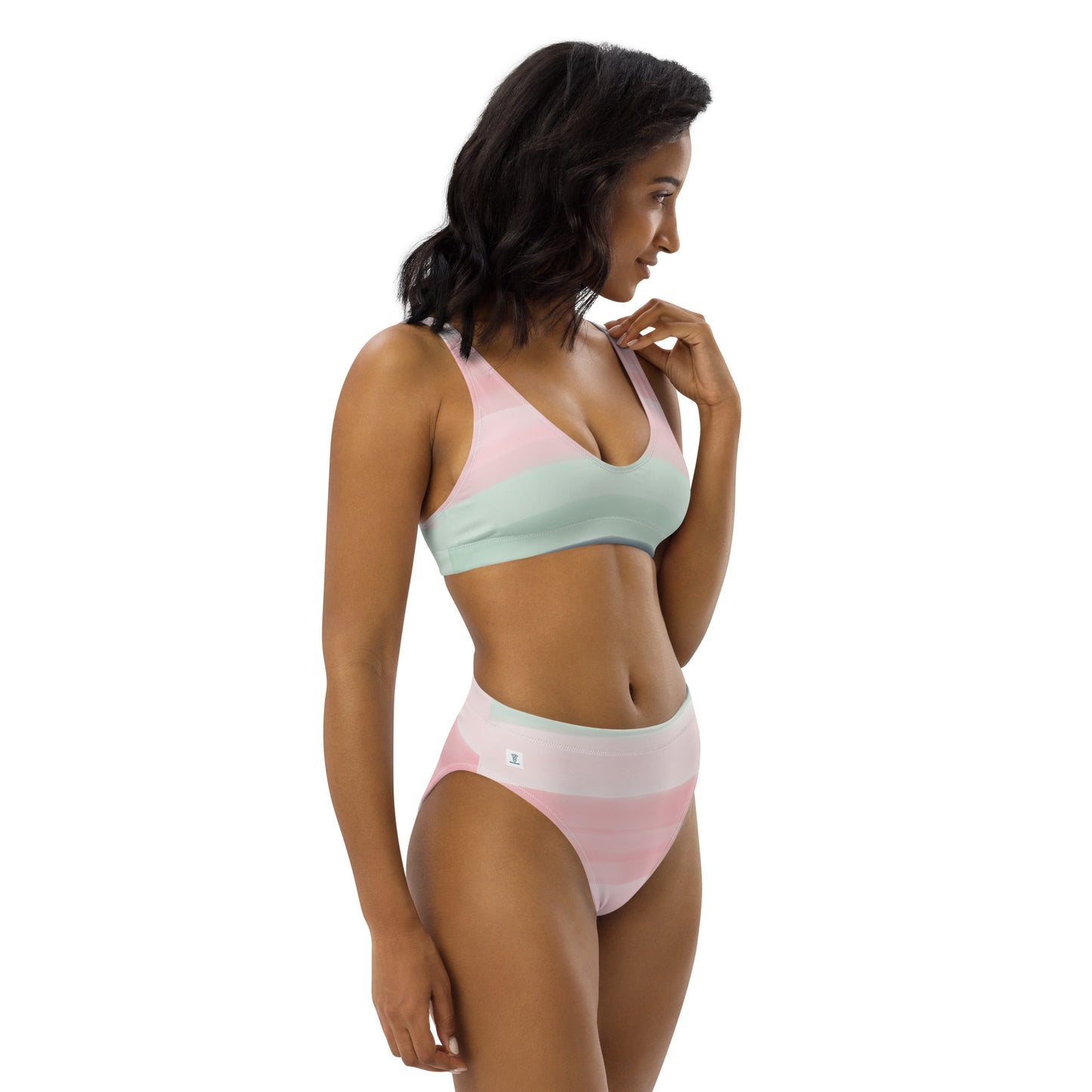 Recycled allover high waist bikini