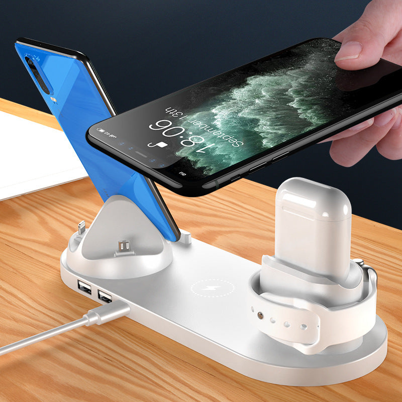 Wireless Charger For IPhone ,Pad , Watch 6 In 1 Charging Dock Station