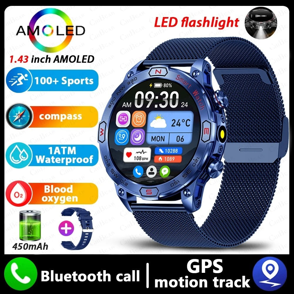 Reloj inteligente HD AMLOED Bluetooth que llama reloj deportivo