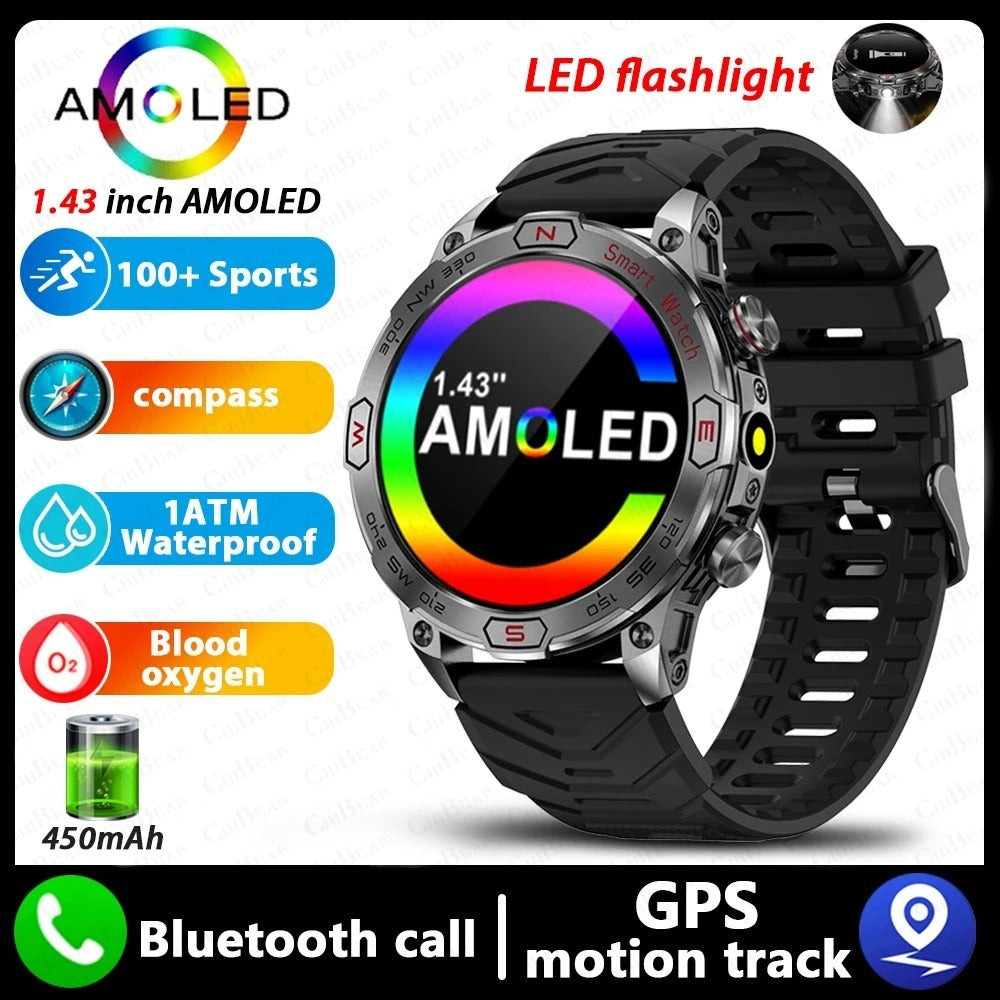 Reloj inteligente HD AMLOED Bluetooth que llama reloj deportivo