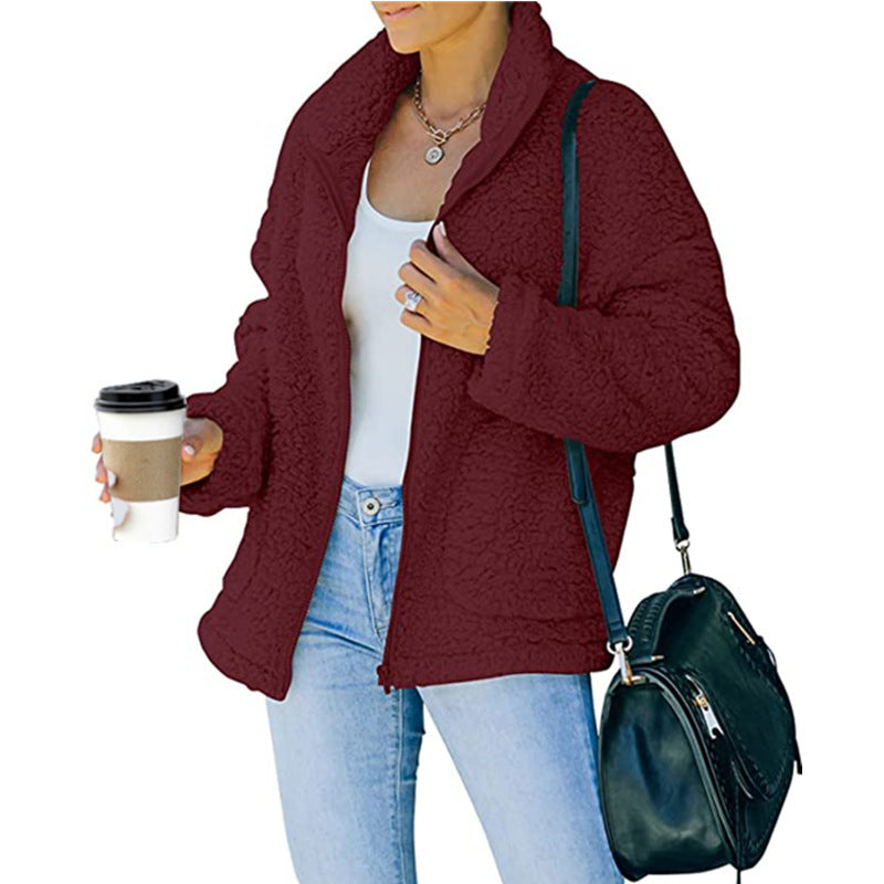 Chaqueta cálida de felpa de moda