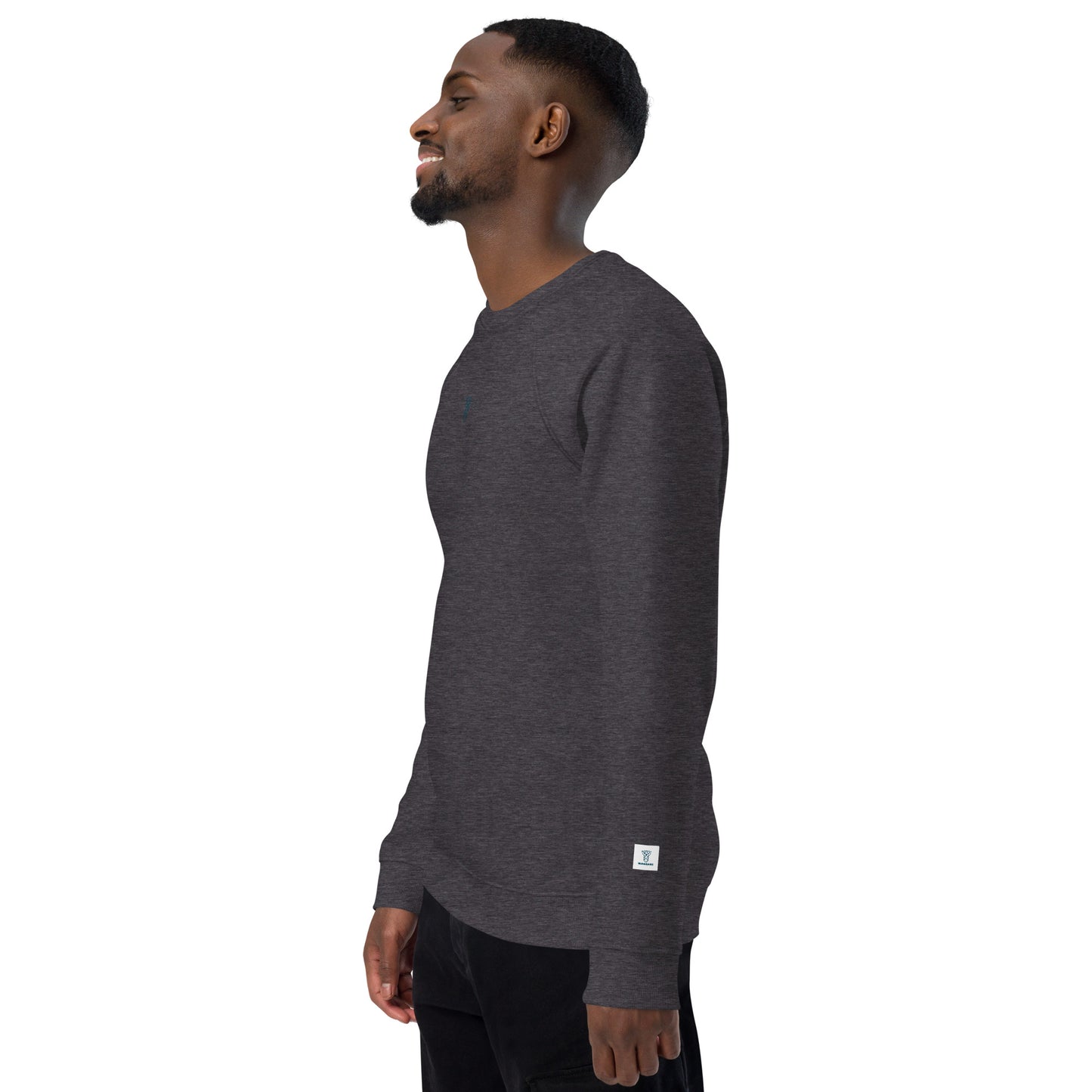 Unisex organic raglan sweater