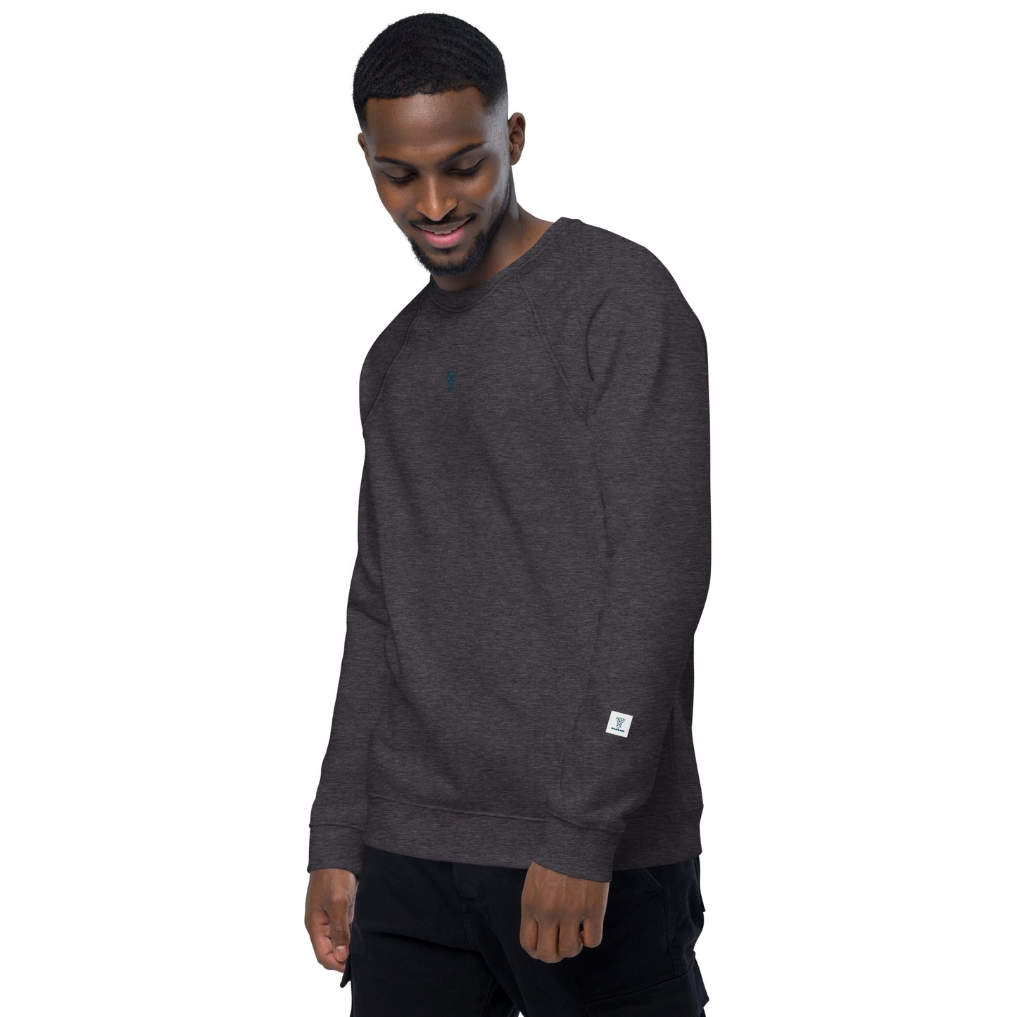 Unisex organic raglan sweater